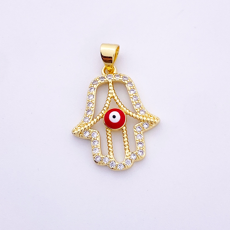 Joyería transfronteriza accesorios circón ojo l diablo palma amor estrella solo colgante diy collar pulsera