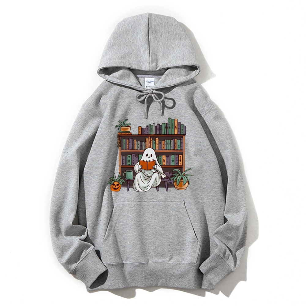 Ghost Library Sweatshirt Halloween Books Sweater Ghost Reade