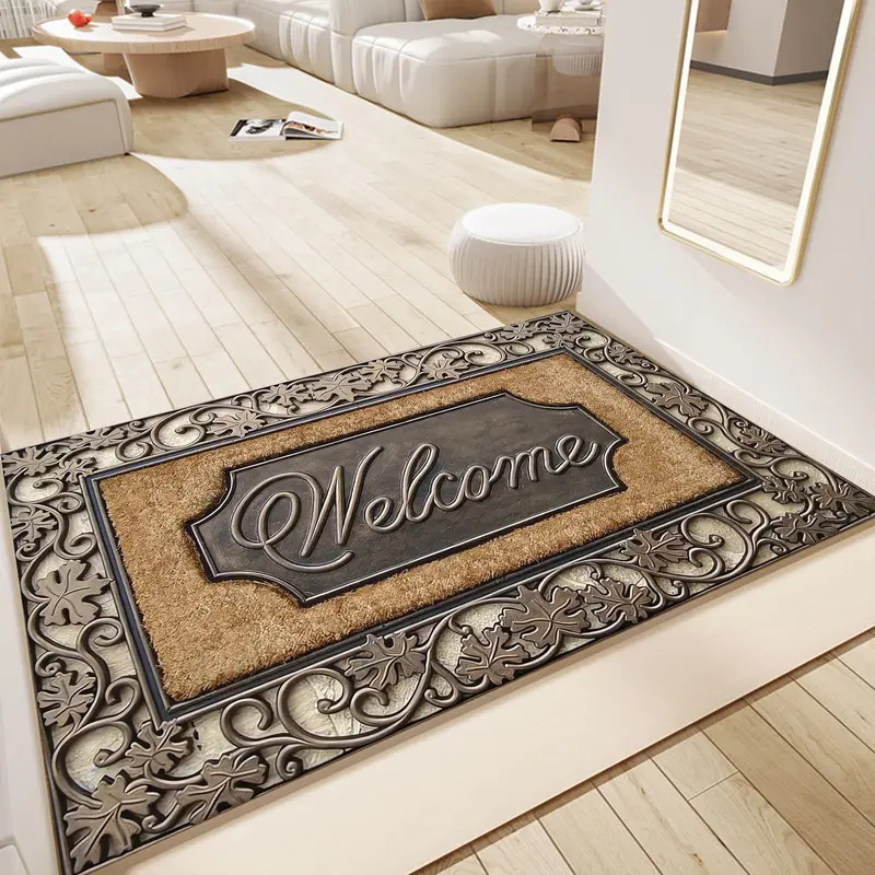 Casual Letter Diatom Ooze Carpet Bathing display picture 1