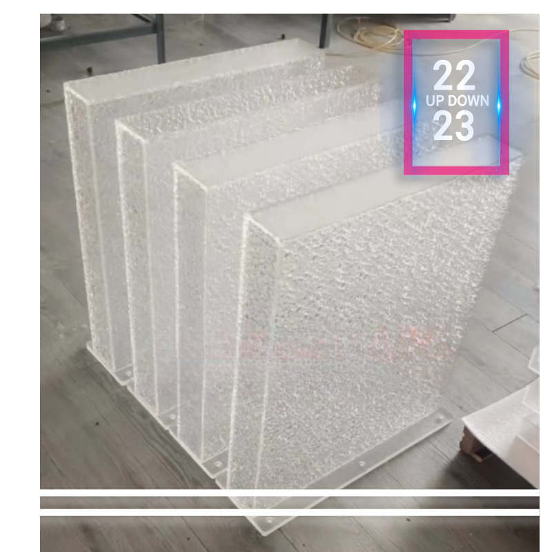 源头工厂亚克力石头纹桌腿15-50mm 悬浮腿岛台餐桌脚现代简约风格