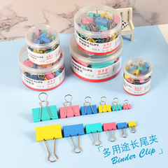 Colorful Long Tail Ticket Clip 15-51mm Folder Sub Saddle Clip Iron Ticket Clip Large Size Book Clip Office Stationery