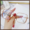 The new metal frame can be equipped with close -up glasses women's fashion anti -Blu -ray flat glasses frame men