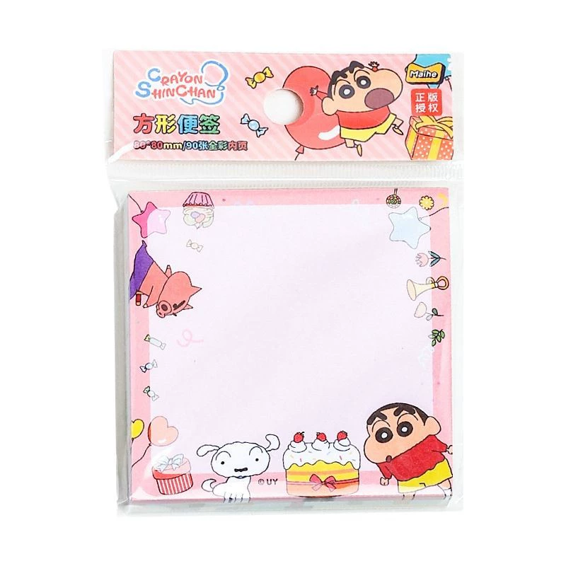 麦和 Crayon Shin-shiba квадратная страница цвета, стикерный блокнот 90 руководство DIY материал бумага мультяшный рисунок блокнот