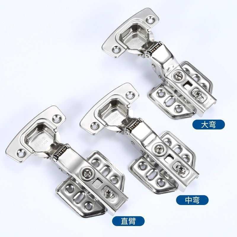 Acero inoxidable 304 amortiguación hidráulica buffer hogar bisagra invisible puerta plana abierta puerta de madera plegable hardware muebles bisagra