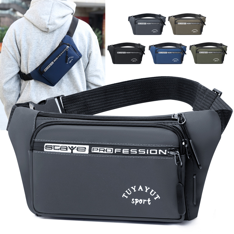 Nuevo bolso de pecho para deportes al aire libre multifuncional bolso de mensajero de un solo hombro de moda de viaje simple fuera Riñonera de teléfono móvil portátil