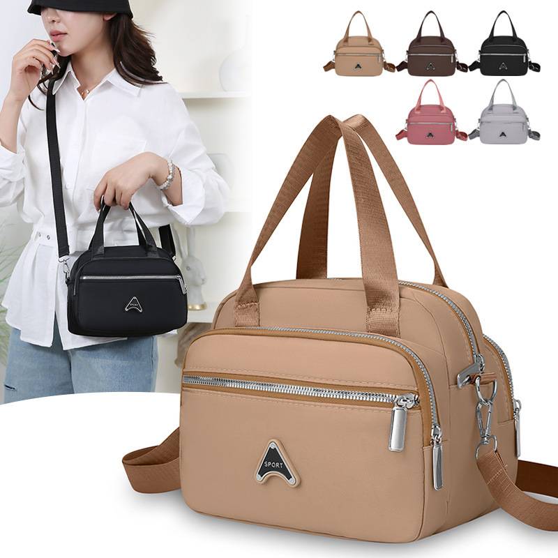 Cross-Border Dropshipping Women's Bags New Handbags Multi-Layer Oxford Large-Capacity Shoulder Crossbody Bag Fashionable and Versatile Mother Bag Cross-Border Dropshipping Women's Bags New Handbags Multi-Layer Oxford Large-Capacity Shoulder Crossbody Bag Fashionable and Versatile Mother Bag
