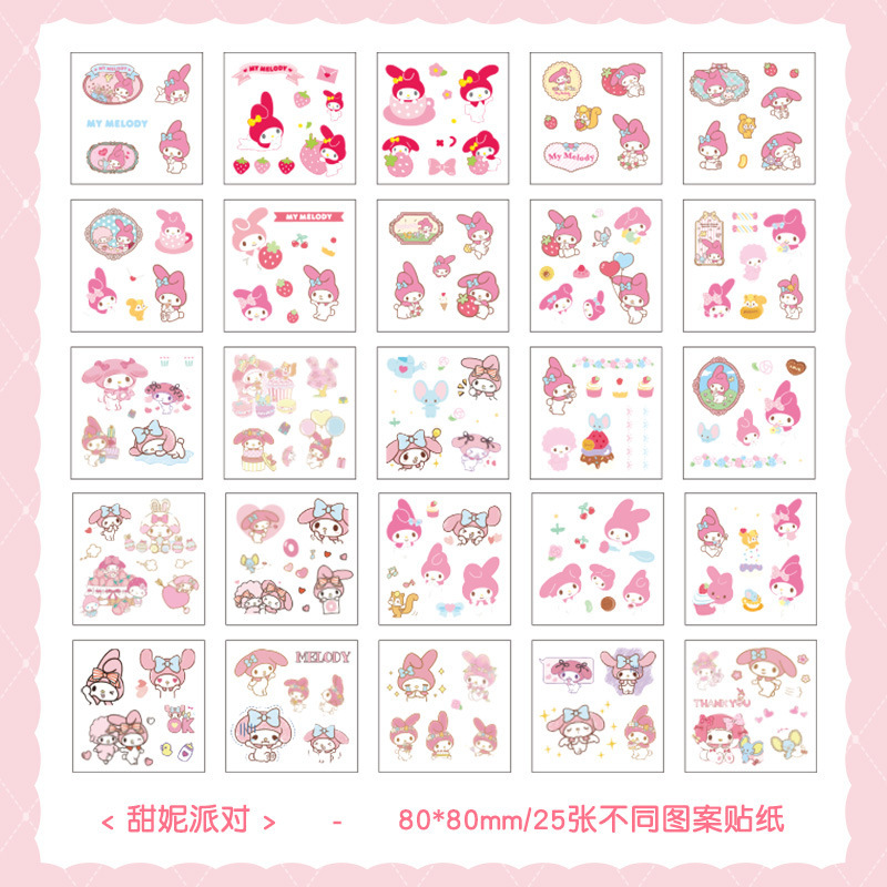 SL-26 Sanrio de dibujos animados diario pegatinas de los niños creativos pegatinas de diario PVC Goo tarjeta pegatinas traje/en caja