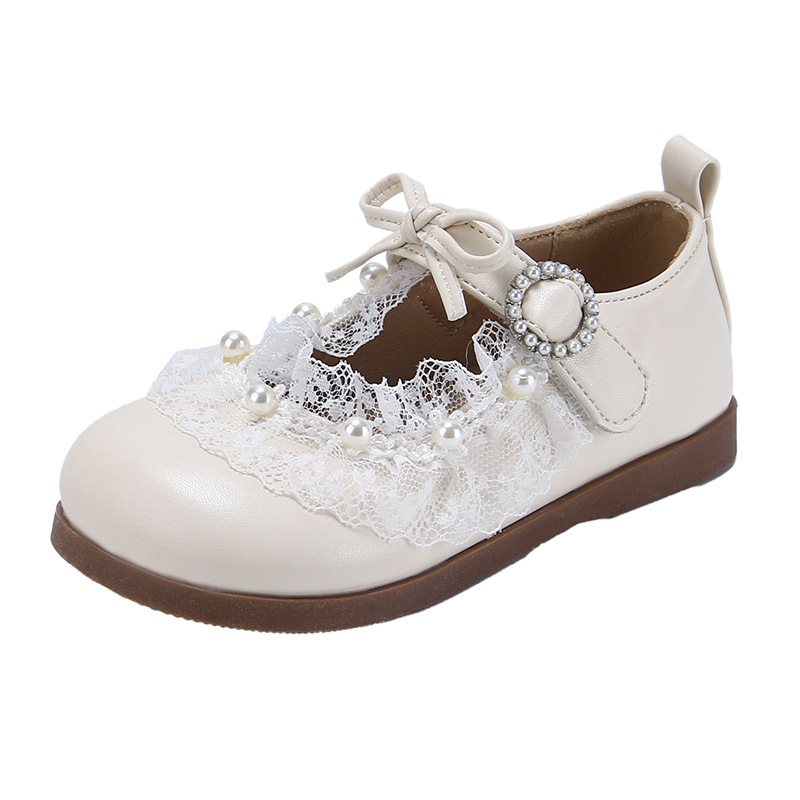 Zapatos de princesa para niñas zapatos de cuero plateados de suela suave para niños 2025 primavera y otoño nuevos zapatos de chicas de estilo extranjero zapatos de moda
