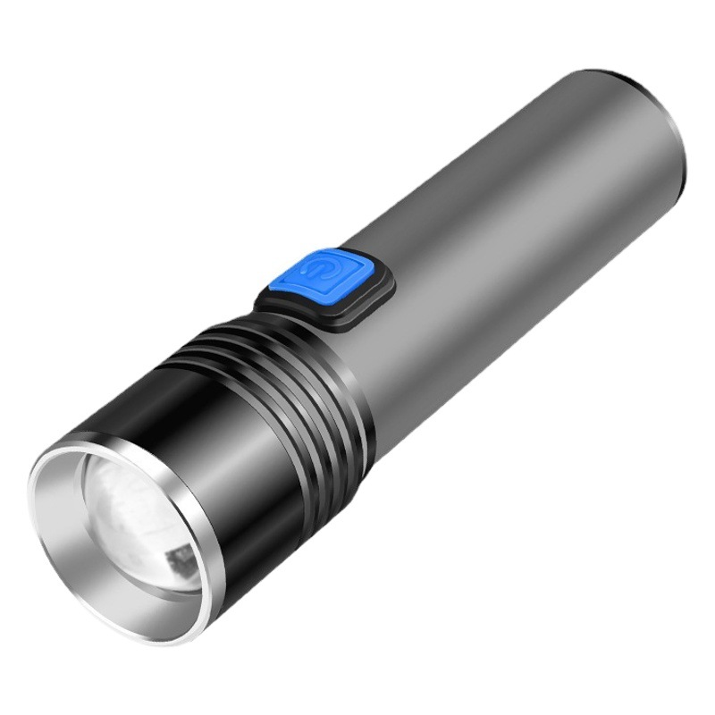 Linterna de luz fuerte USB de carga de aleación de aluminio linterna LED mini zoom telescópico UV Detección de efectivo Cat Moss detección de fluorescencia