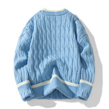 2026秋季青少年圆领长袖运动宽松针织线衫透气腈纶面料罗纹底摆，男装针织衫/毛衣，星座614