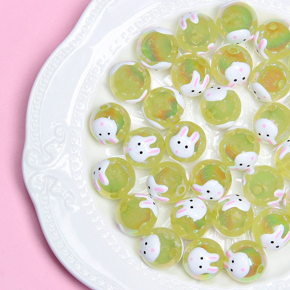 Lindo dibujos animados pintados a mano con cuentas accesorios de bricolaje coche colgante Cadena de teléfono móvil pulsera collar accesorios de joyería al por mayor