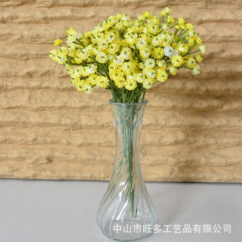 Cielo estrellado artificial 3 tenedor siente pegamento suave cielo estrellado decoración de la boda celebración de flores de plástico flor artificial ramo artificial