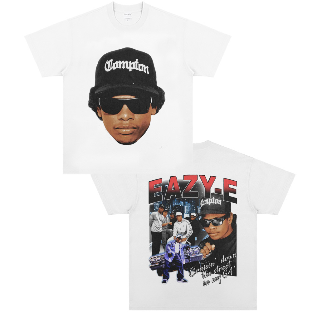 West Coast Rap N.W.A. Digital Direct Jet Washing Made Old American Retro Little Neck Camiseta image 44