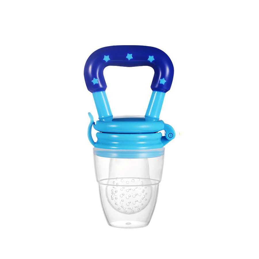 Fábrica personalizada bebé mordida música frutas y verduras para niños bebé bolsa de malla de silicona chupete artefacto de alimentación de frutas y verduras