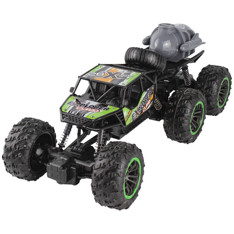 Cross-border large alloy climbing off-road car charging electric remote control car children's toy car boys six-wheel spray racing 5