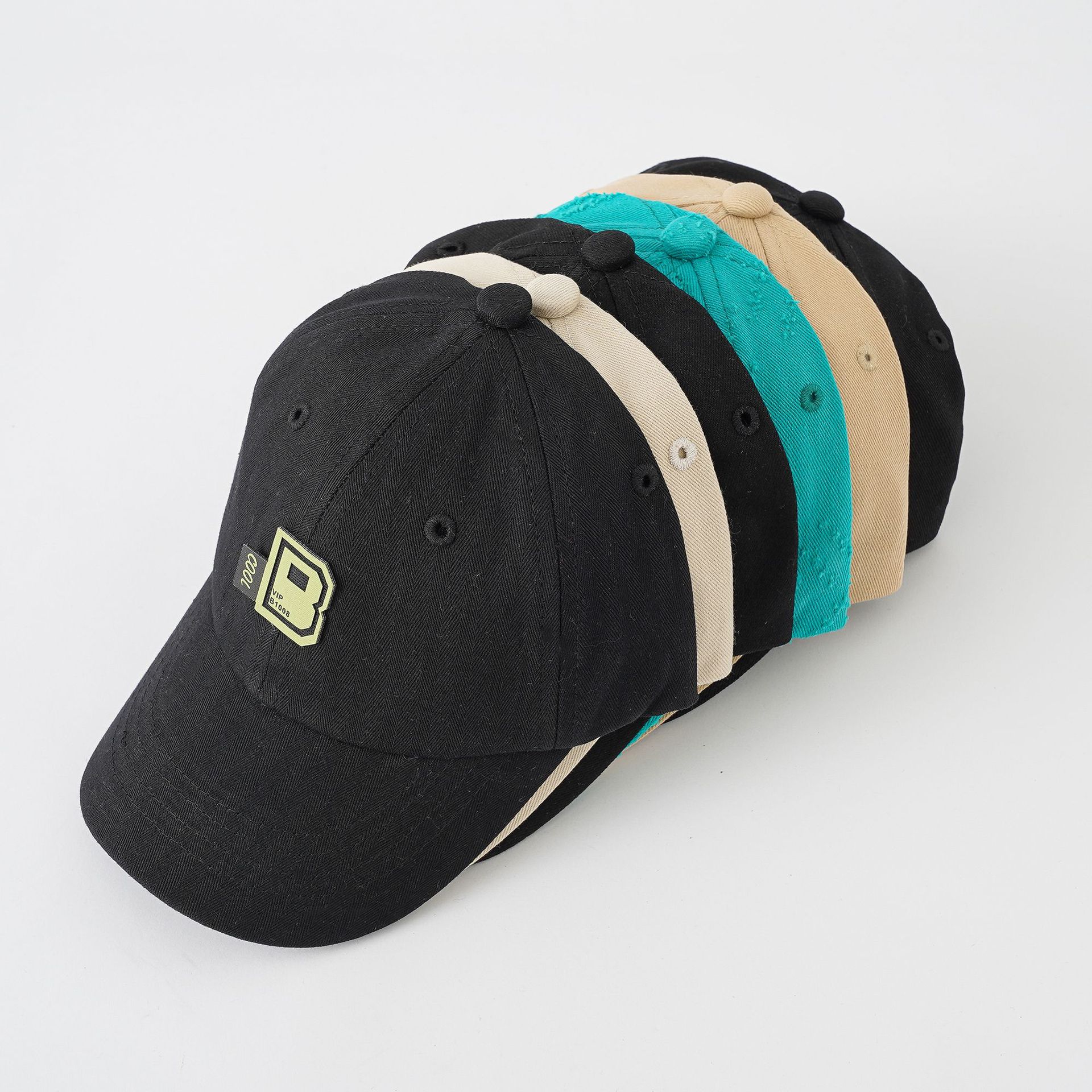 2023 nuevos niños carta de color bordado a juego hombres y mujeres gorra de béisbol gorra de pico