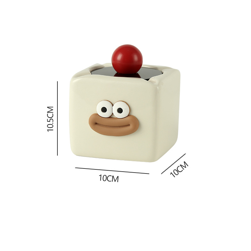 Cenicero sonriente-Cubierta acrílica Mi-negro