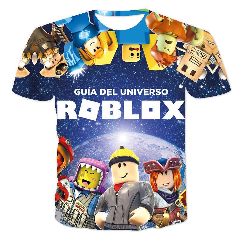 Summer Cross Border T-Shirt Game ROBLOX Digital Print Men's Breathable Round Neck Short Sleeve 3D Top