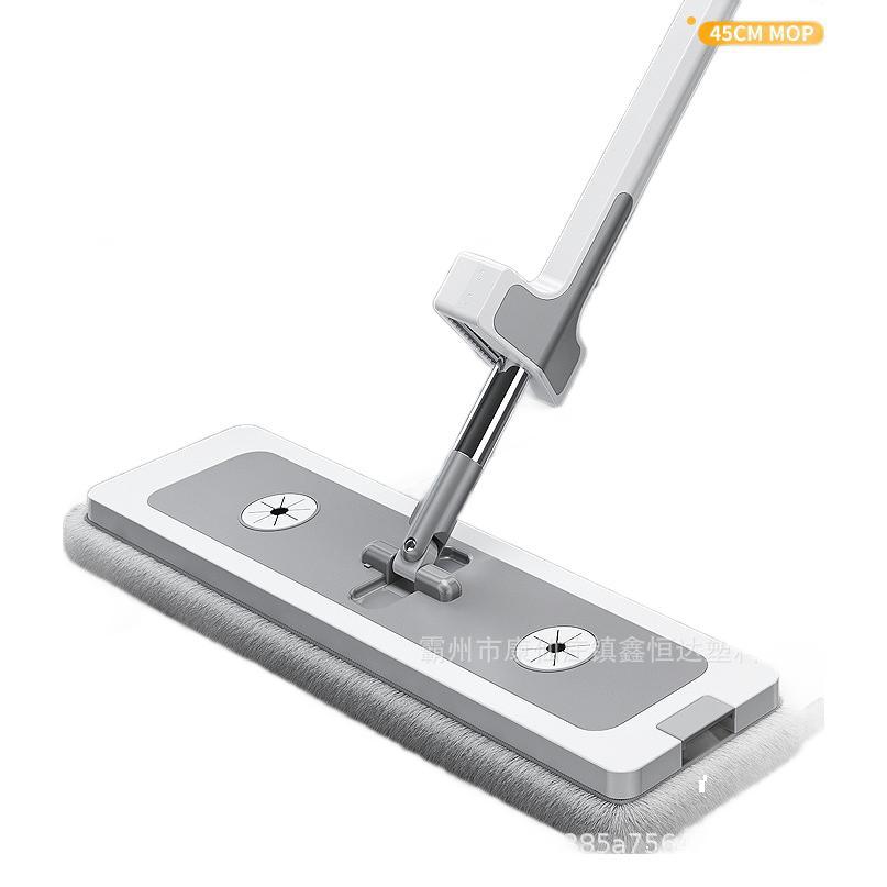 Fregona plana sin lavado a mano, fregona giratoria para el hogar, limpia y húmeda, frega los azulejos del suelo y frega el suelo.