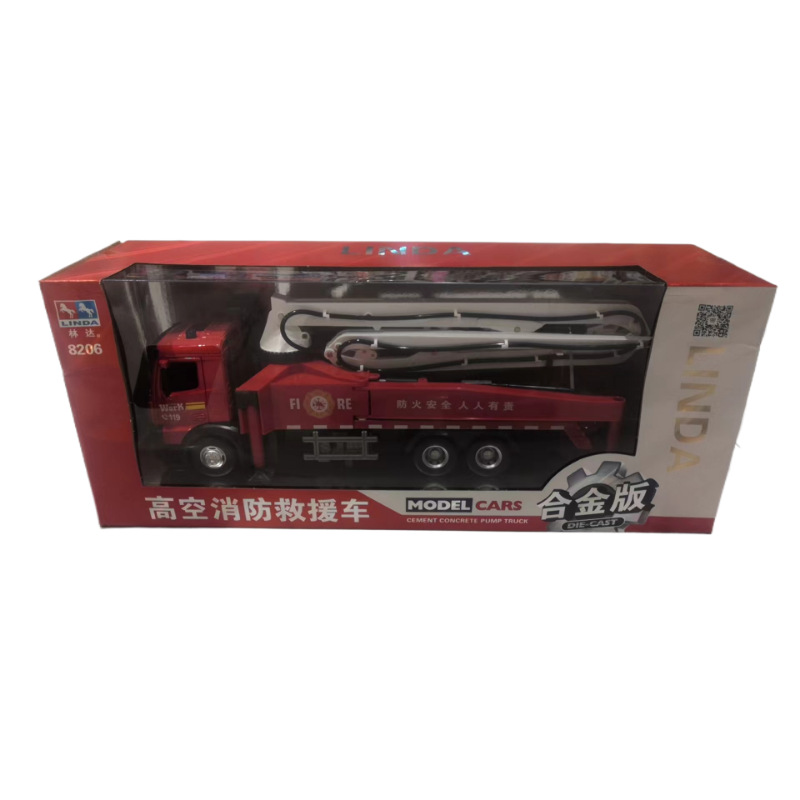 Linda historia contando la inercia del coche de juguete de los niños ingeniería de la música coche de bomberos policía coche mezclador camión vehículo todoterreno al por mayor