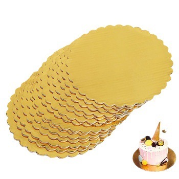 Circular cake board 6-8 inch white paper food packaging tray corrugated circular cake base