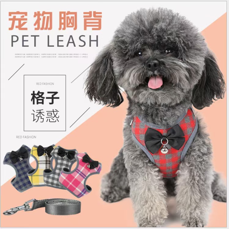 Chaleco tipo cinturón de pecho para mascotas nuevo anti-desprendimiento de la cuerda de tracción para gatos Teddy mascotas cuadrillas de pecho de fábrica directa