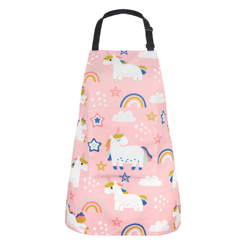 Animal Digital Print Children's Apron with Pockets Adjustable Bib Kitchen Cooking Baking Gardening Painting Apron