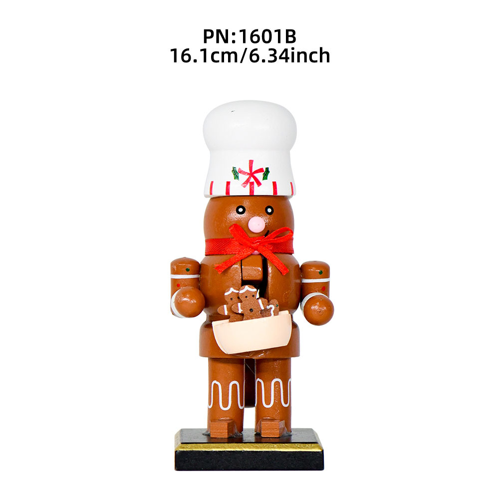 Nuevo estilo europeo cascanueces dibujos animados muñeco de nieve pingüino Papá Noel Gingerbread hombre gorda decoración regalos de Navidad