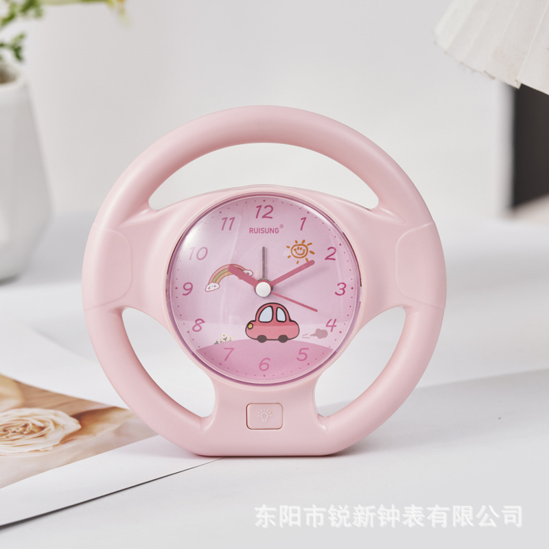 Fábrica directa de dibujos animados con luces nocturnas volante despertador para niños y estudiantes relojes especiales lindos silenciosos despertadores en línea