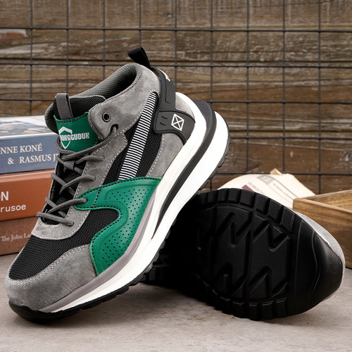 Factory Wholesale Men's Spring and Autumn Safety Shoes with Steel Toe, Anti-Puncture, Stylish and Comfortable Work Shoes