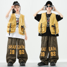 少儿街舞潮服hiphop服装潮酷嘻哈宽松表演套装男女孩爵士舞演出服