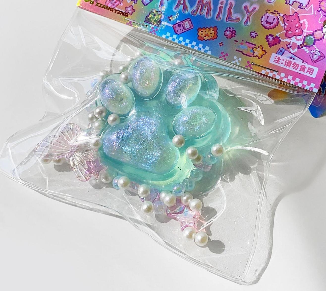 Pinch pinch pastel descompresible peluche gato garra caja ciega bolsa ciega rebote lento alivio de presión juguetes puestos