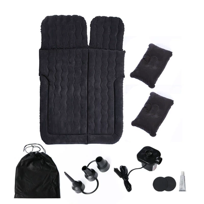 Cross-Border Car Inflatable Bed, Car Rear Seat Air Mattress, Suv Universal Folding Sleeping Inflatable Mattress, Travel Mattress (Vehicle-mounted inflatable bed) - black-trunk-camping