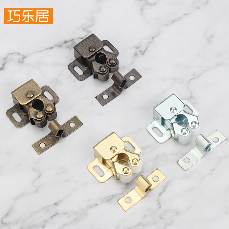 Clothes cabinet door touch bead small magnetic suction old-fashioned door touch buckle switch lock spring door buckle cabinet suction card type small touch bead door