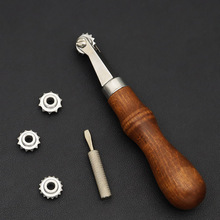 美式间距轮diy手工皮具皮革打孔菱斩法斩排冲辅助定位描点工具