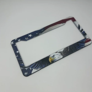 US-standard aluminum alloy license plate frame with personalized full-print design, thickened and anti-drop fixed license plate holder, customizable
