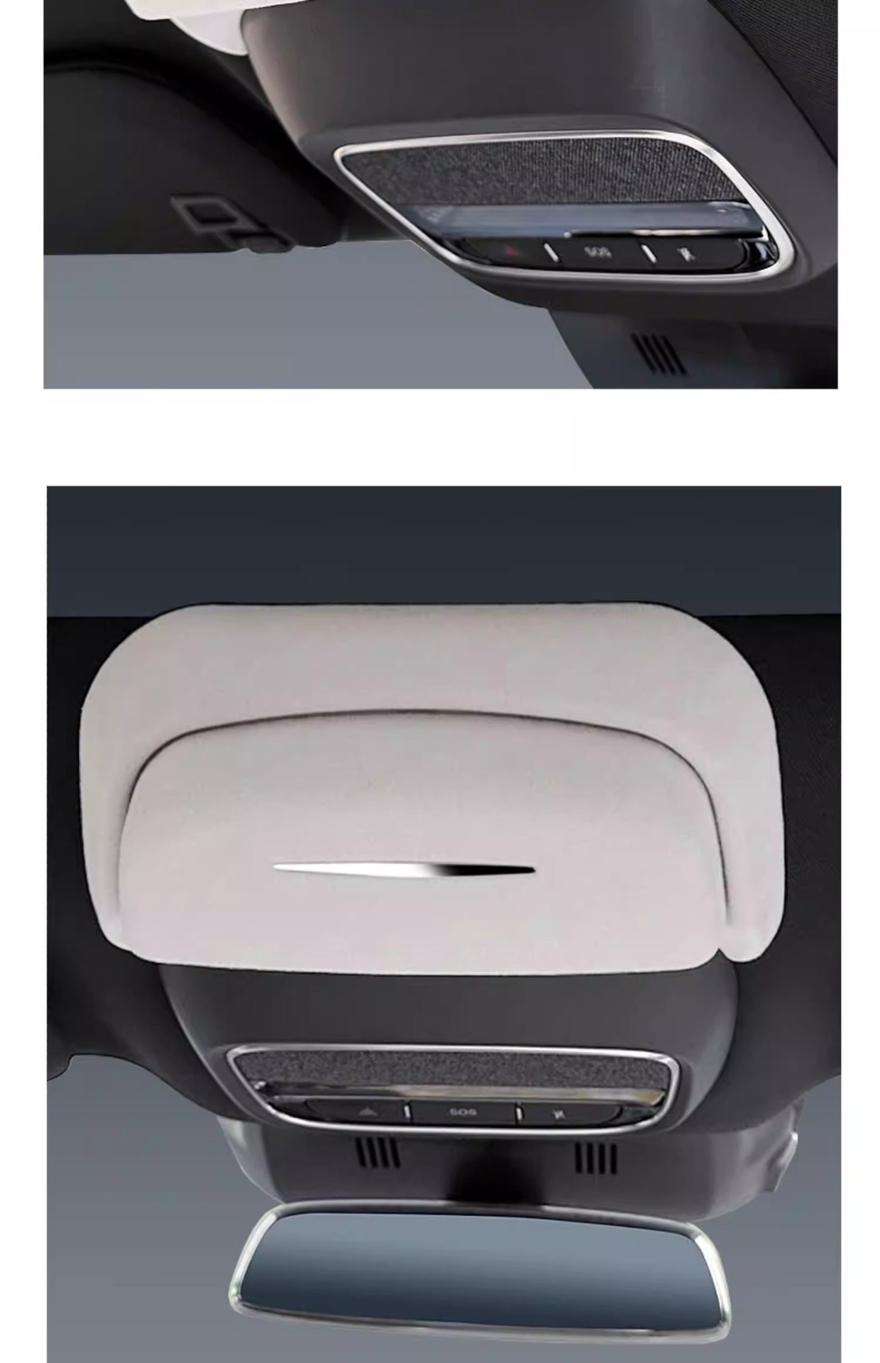 Suitable for Xpeng Mona M03/P7/G6 Car Glasses Case, Roof-Mounted Sunglasses Storage Clip, Interior Modification Accessories
