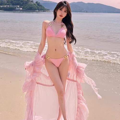 [Angel Wings] Fairy Swimsuit Women's Bikini Bikini Three-piece Beach Wear Hot Spring Sexy Swimsuit