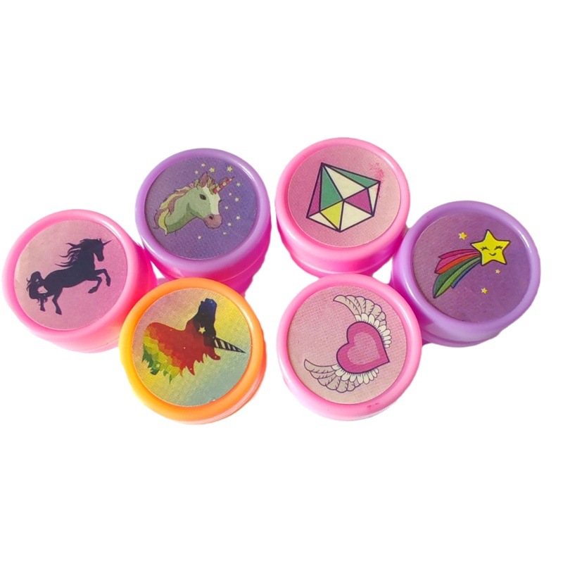 Japonés y coreano lindo sello de dibujos animados divertido para niños creativo diario sello plástico dinosaurio sello traje de juguete