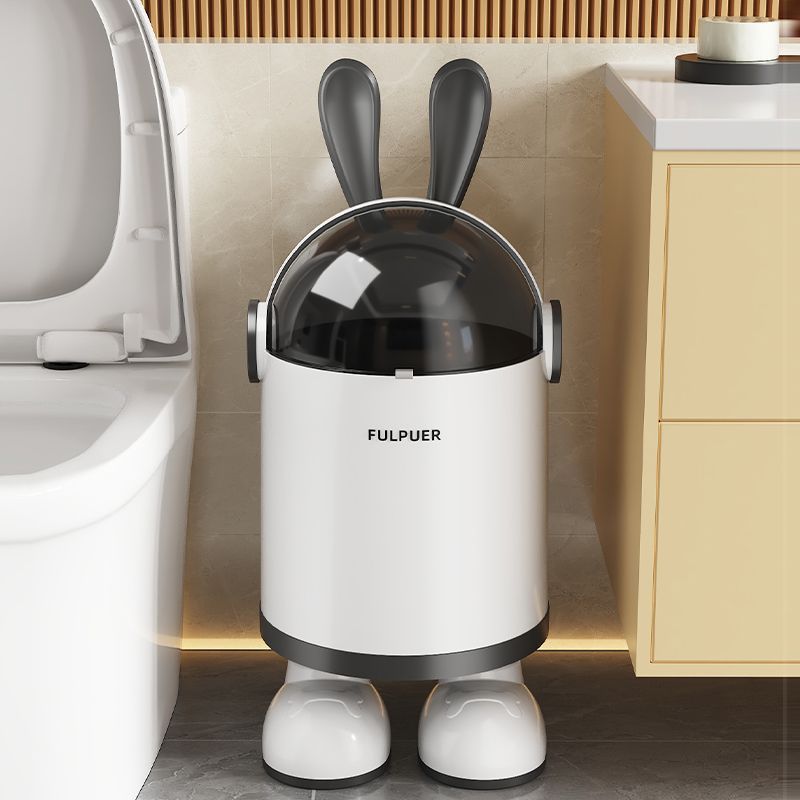 Qiao Jie Living Room Bathroom Self-priming Bag Garbage Storage Bucket Household Large Capacity Bedroom Special Paper Basket with Lid