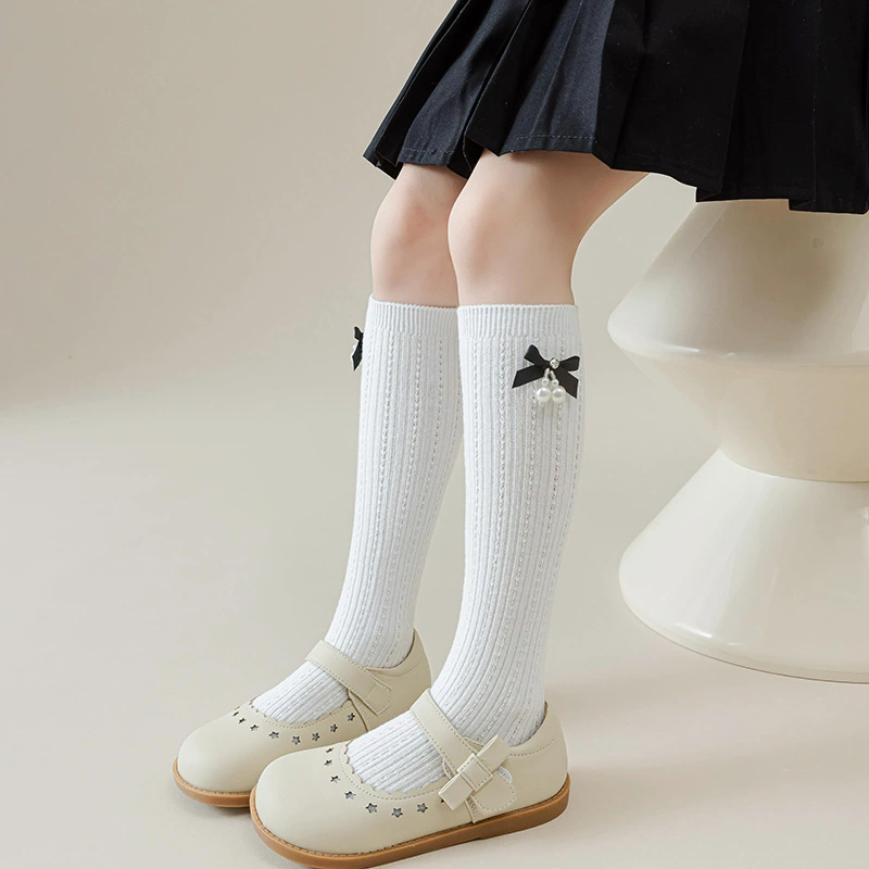 Thin colored breathable children's summer knee socks for elementary school students, mid-length