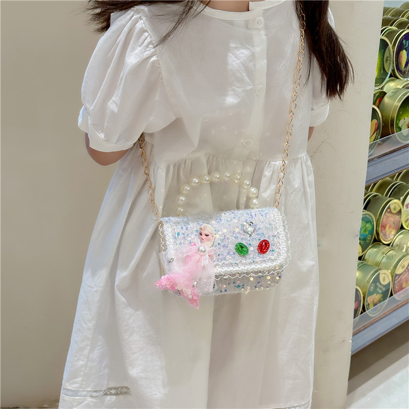 Nueva chica pequeña bolsa de hombro fragante bolso de moda perla esquinilla bolsa de cadena de cambio bolso cuadrado