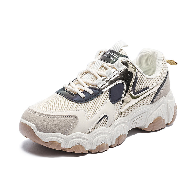 Spring new women's sports shoes, fashionable, breathable, lightweight, non-slip, wear-resistant, casual sports shoes, flat shoes_voghion.com