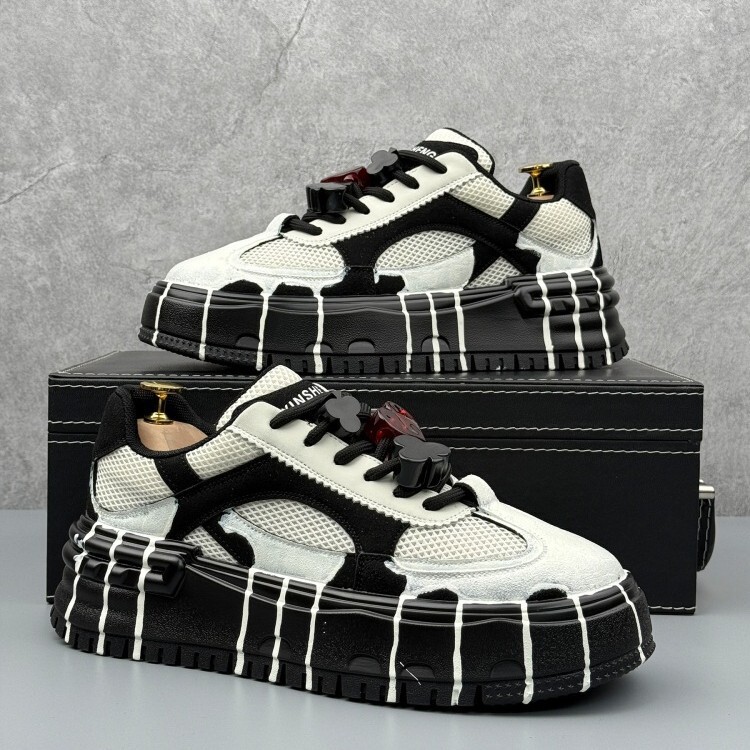 Niche Designer Thick-Soled Height-Increasing Men's Sneakers 2025 Summer New Mesh Breathable Versatile Sports and Casual Shoes Niche Designer Thick-Soled Height-Increasing Men's Sneakers 2025 Summer New Mesh Breathable Versatile Sports and Casual Shoes