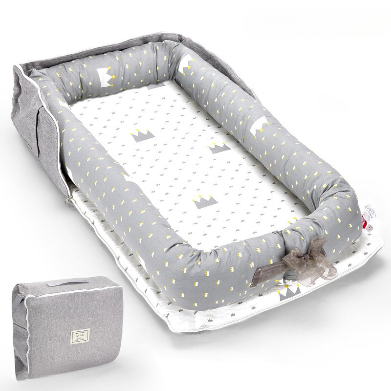 Cross-Border Portable Mommy Baby Nest Single Shoulder Mommy Bag Shaped Pillow Bag Bed in Bed Crib