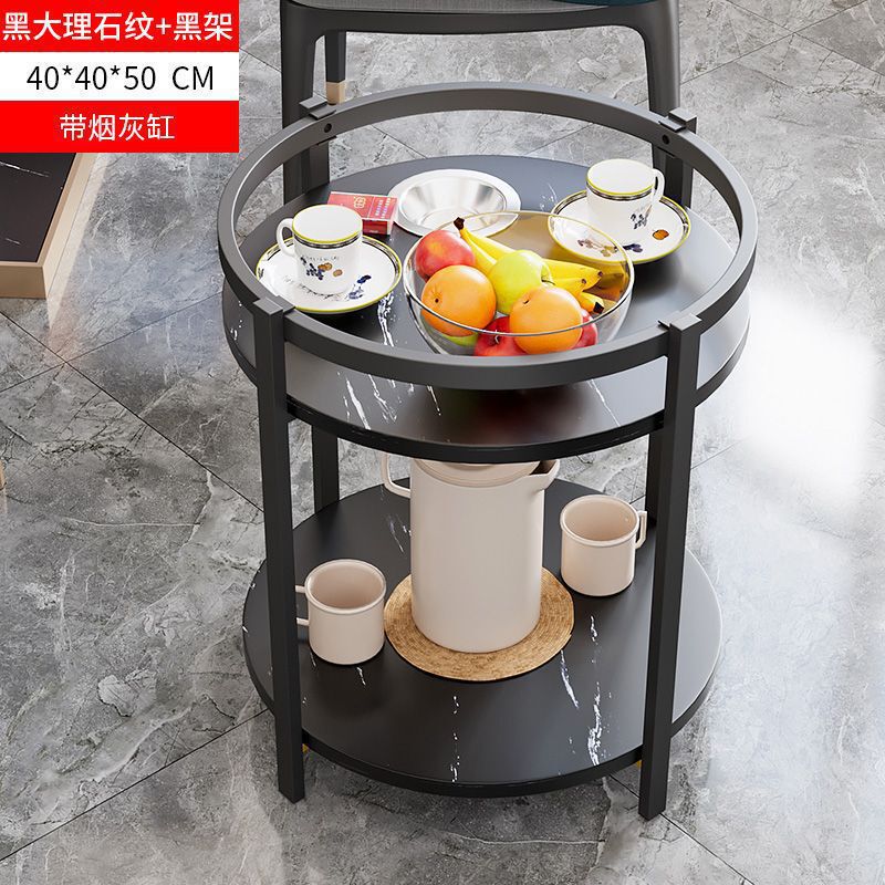麻将机茶几双层棋牌室用烟缸茶水架麻将桌边几家用阳台小茶几桌子|undefined
