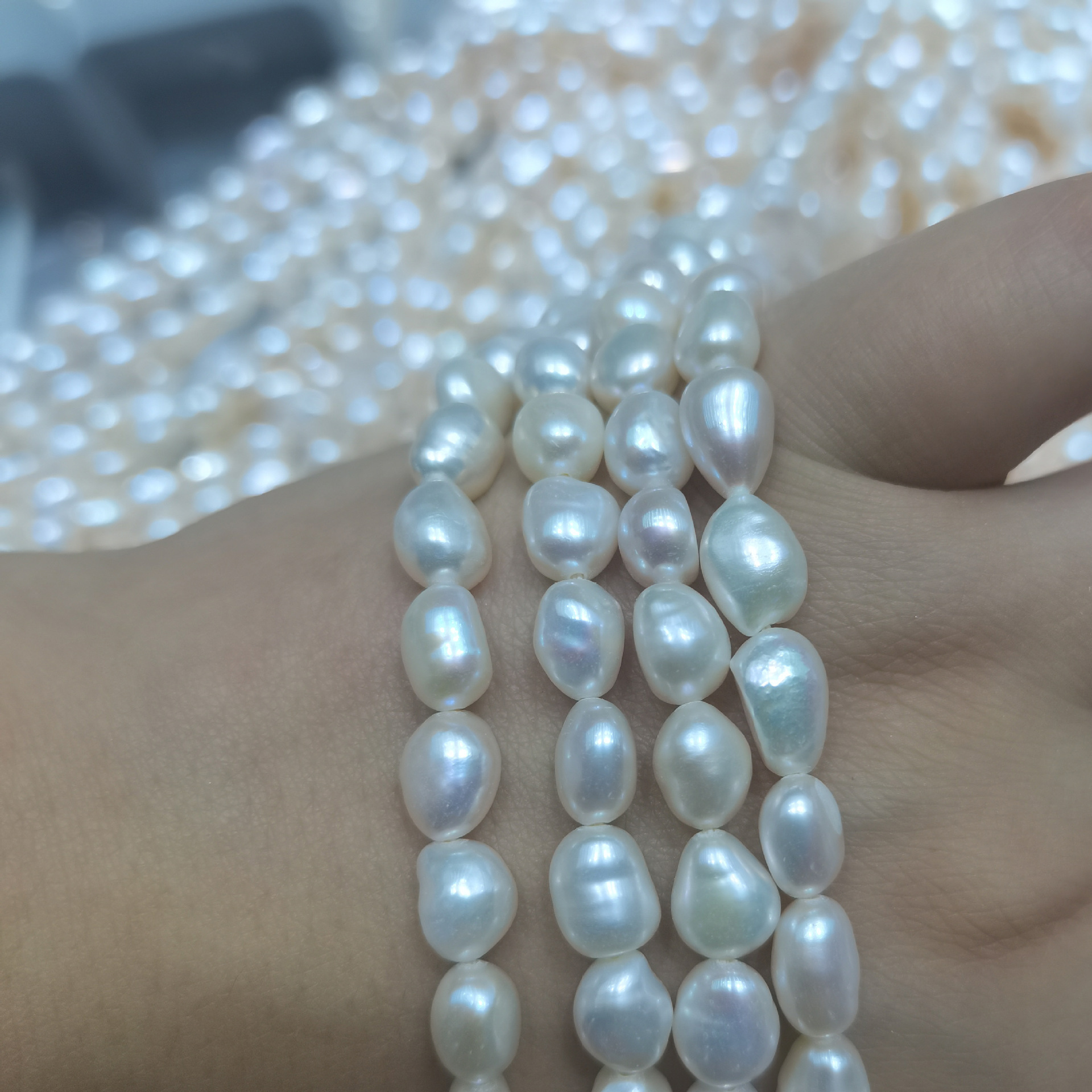 DIY Jewelry Accessories Classification 1 Piece Quantity Freshwater Pearl Beaded Irregular Round Pearl DIY Jewelry Accessories Imitation Pearl Jewelry