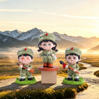 创意卡通手办最可爱的人之热血军魂盲盒文创纪念桌面摆件办公装饰