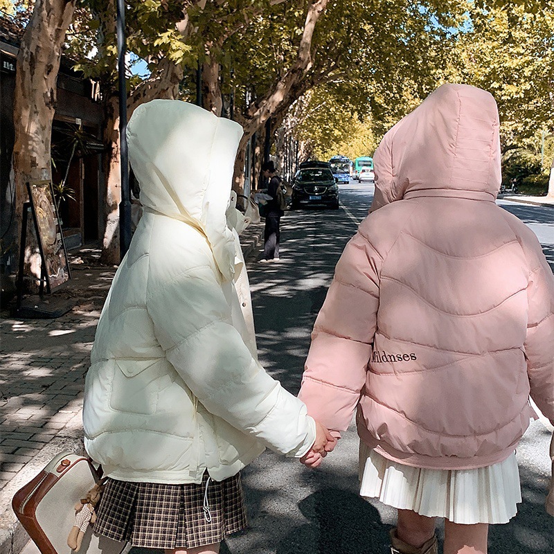 Algodón de pluma, ropa de algodón para mujeres cortas 2025, nuevos estudiantes coreanos encapuchados, chaquetas de algodón para estudiantes pequeños, ropa de pan image 4