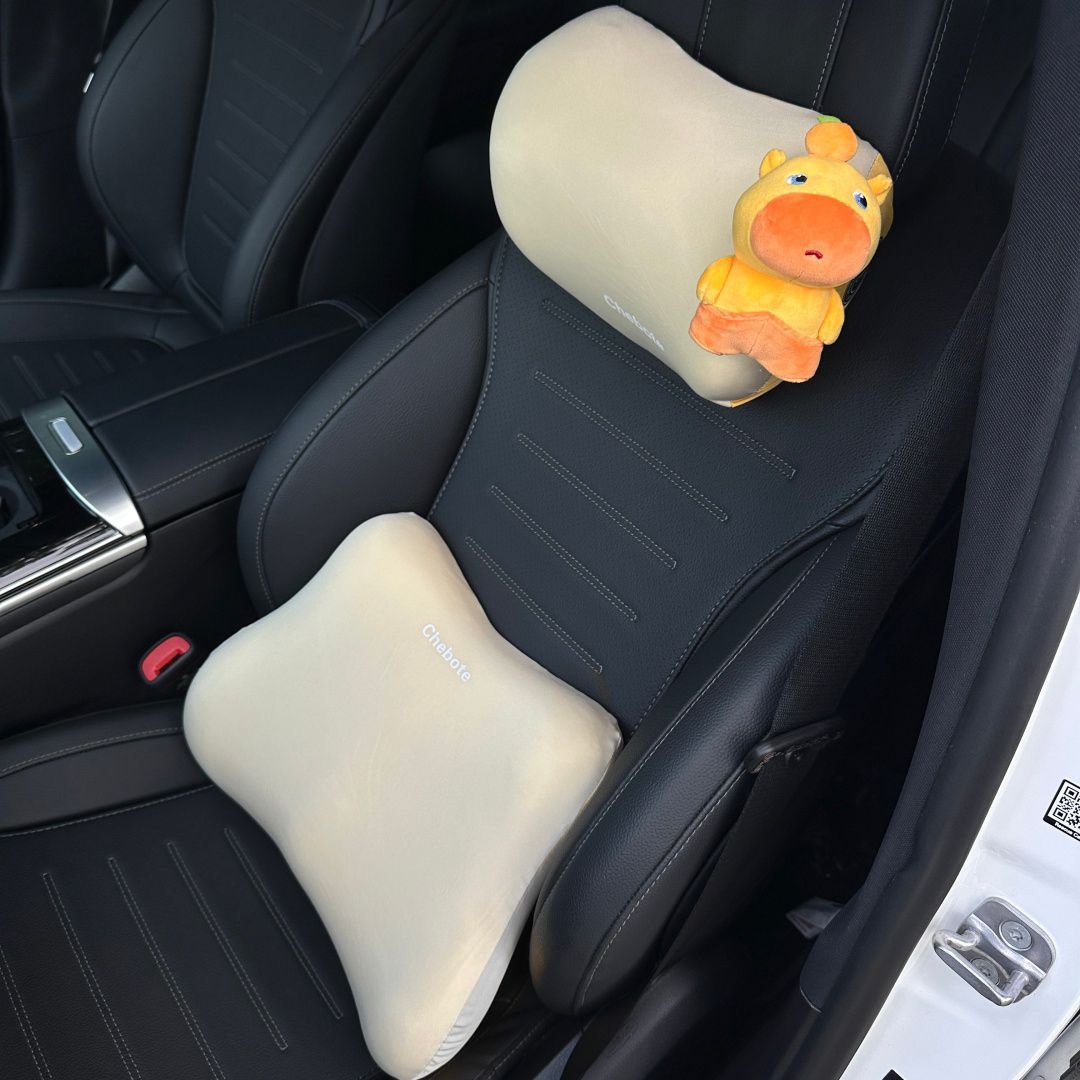 Capybara Lulu Car Headrest Neck Pillow Car Seat Cushion Car Pillow for Women Car Interior Pillow Lumbar Support Set